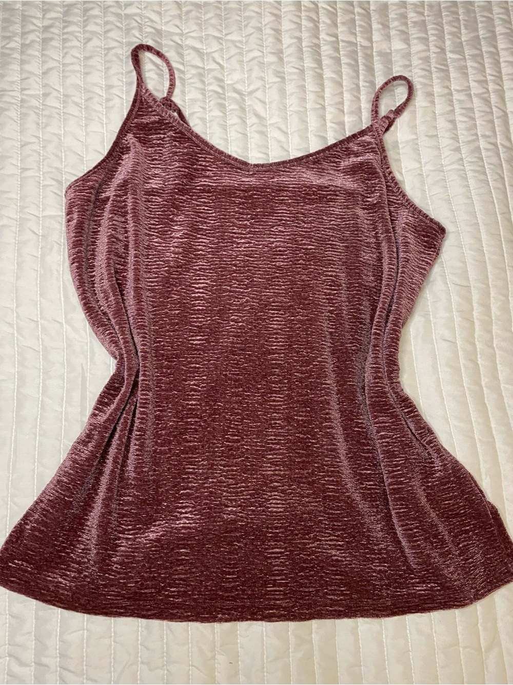Maurices Velvet Spaghetti Strap Camisole - Mauve Rose